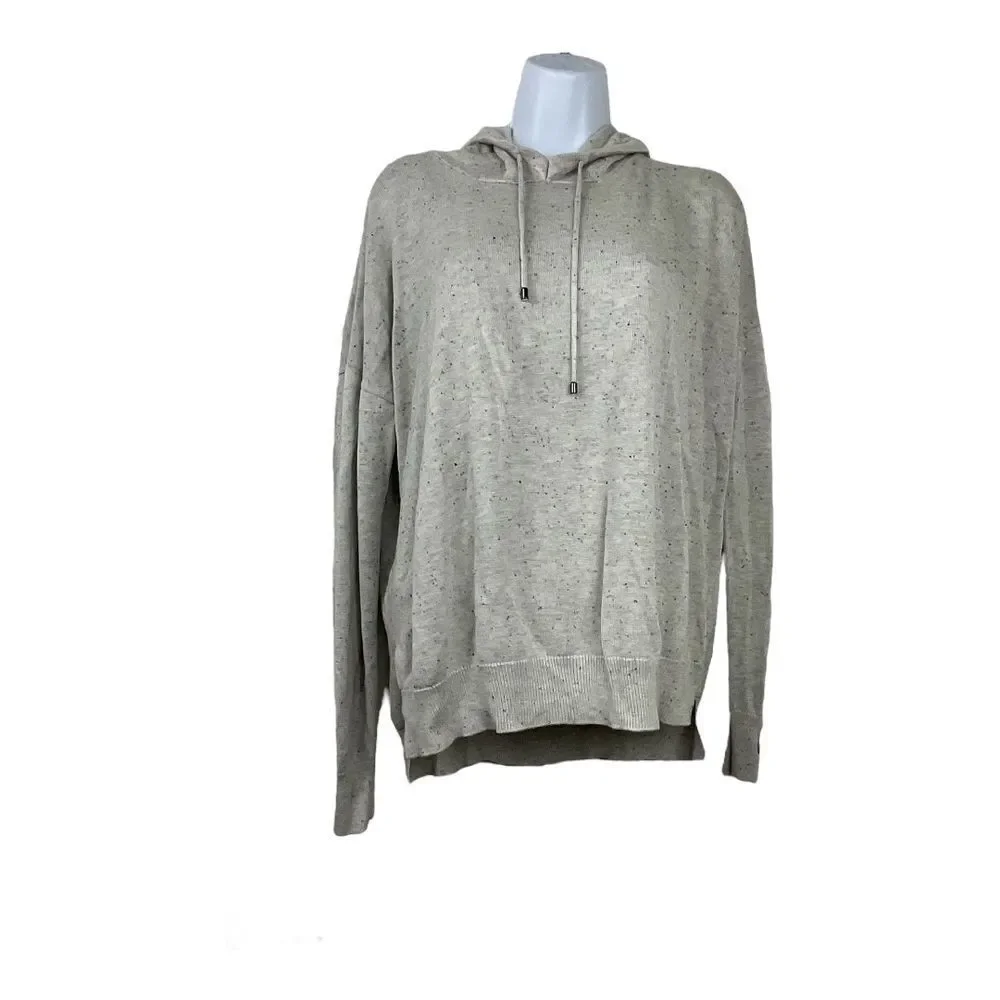 Stitches and Stripes Long Sleeve Gray & Black Hoodie Sz L - Picture 1 of 6